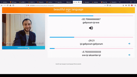 Sentence-level recognition results